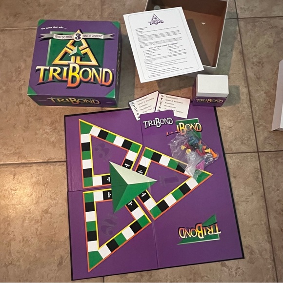 TriBond Board Game 1992 Big Fun Games 100% complete - Picture 2 of 12